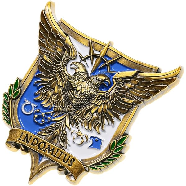 Starforged Warhammer 40K Dark Angels Seal of Duty Emble of Inner Circle broche, klein, gelegeerd staal, zonder edelsteen