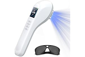 iKeener 308nm Narrowband UVB Phototherapy Lamp, Portable Rechargable UVB Light Therapy with Protective Glasses Home Use