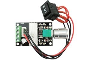 Yosoo 6V 12V 24V 3A Dc Controlador De Velocidad Del Motor Pwm De Control Del Motor De Velocidad Ajustable Interruptor Reversible Regulador 1203Bb Dc Conductor Del Motor De Marcha Atrás