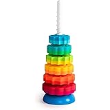 Folkmanis Fat Brain SpinAgain Spinning Toy, Stacking Toy for Babies, Colourful Development Toy, The First Ever Twirling Toy, 