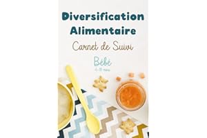 Diversification Alimentaire Carnet de Suivi Bébé de 4 mois à 18 mois +: Planifier et suivre la diversification alimentaire de votre bébé | Agenda ... alimentaire | Recettes pour bébé