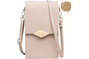 HAIWILL Handy Umhängetasche Leder Handytasche Kleine Crossbody Geldbörse Mini Handytasche zum Umhängen Handy Tasche für iPhone 12/11/XR/Xs, Samsung Galaxy S10/S9/S8, Handy bis zu 6.5'' (2021 Khkai)