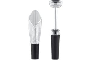 Haier HAWGKIT02 Jeu d'Accessoires Pour Le Vin, Avec Aérateur de vin,Bouchon à Vide et bec Verseur Anti Gouttes, Stop Gouttes, Décanteur de vin, Qualité Supérieure, Ensemble Cadeau
