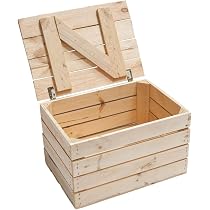 Obstkiste Vintage Aus Holz – 50x40x30 Cm, Als Regal, Tisch Oder Deko, Mehrfarbig