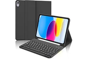 FOGARI Teclado para iPad A16 11/10 Generación 2025/2022, Funda con Español Ñ Teclado Bluetooth para iPad A16 11 Generación/10 Generación, Negro