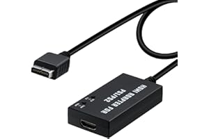 Wigearss PS1/PS2 a HDMI Adaptador 480p/720p Audio Video Adaptador Compatible con PS1/PS2 HDTV Gaming Monitor HDMI