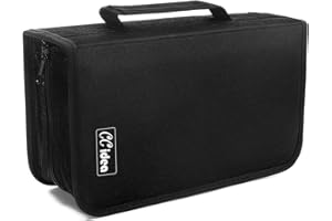CCidea 128 Capacity CD/DVD Case Holder,Storage Binder (Black)