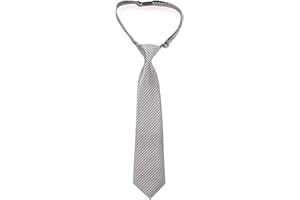 Retreez Cravatta da bambino con nodo, in tessuto, con righe goffrate – vari colori