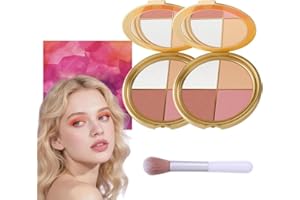 VOKKRV Palette Illuminatrice Pour Les Yeux Et Les Joues, Highlighter Eye & Cheek Palette Makeup, Eyeshadow And Highlighter Makeup Palette, Palette Blush Et Fards à Joues, Enlumineurs Et Illuminateurs (2PC)