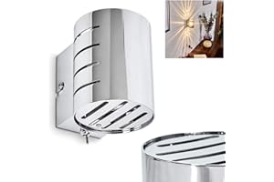 HOFSTEIN Applique murale Ponte design - halogène tamisableApplique murale Ponte, en métal chromé, 1 flamme, 1xG9, spot mural avec effet lumineux et interrupteur on/off sur le boîtier, ampoule(s) non incluse(s)