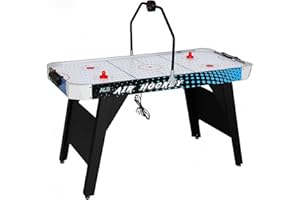 HLC Air Hockey Table Foldable 4FT/4.5FT Powered Electronic Hockey Game Table with Shuffleboard,Bowling Indoor with All Accessories for Adults and Kids