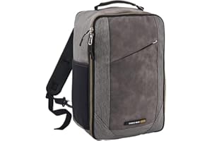 Cabin Max Manhattan Bolsa de Viaje | Ryanair Bolsas 40x20x25 Bajo el Asiento Polizón Equipaje de Mano Mochila de Hombro Apta para Permiso 20L (Gris/Bronce 40x20x25cm)