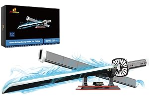 JMBricklayer Demon Slayer Sword Building Blocks Sets 70112, 39in Anime Cosplay Sword Building Model Kits with Scabbard and Bracket, Kamado Tanjuurou Toy Sword Gifts for Boys Adults Ages 7-14