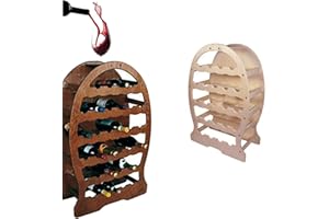 SEPERCASA Cantinetta 23 posti mobile porta bottiglie vino in legno botte bar casa e ristoranti pub (Legno scuro)