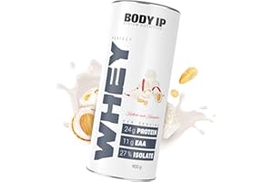 ‎BODY IP BODY IP Perfect Whey Protein | Kokospraline mit Mandel | Eiweißpulver für den Muskelaufbau und die Diät | hoher BCAA Anteil | 30 Portionen | Whey Isolat & Konzentrat | hoher Eiweißgehalt | 900g