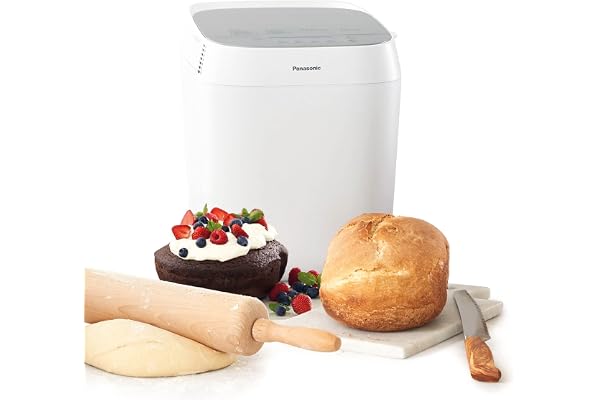 Panasonic SD-ZP2000WXE | Machine à pain Croustina, Pain croustillant, Programme sans gluten , Deux capteurs de température, 18 programmes , 3 tailles de Pain , 700 W, Blanc, – Version Française