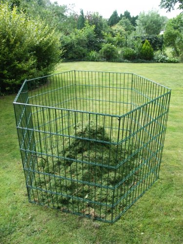 Laub & Rasenschnitt Komposter Tetragon über 720 Liter Füllvolumen grün