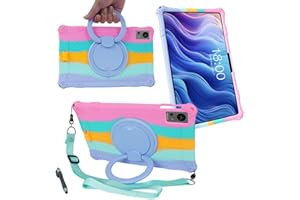 AKNICI Custodia in silicone per TECLAST T60 Top Gaming Tablet 12 pollici [2023] con supporto girevole a 360°/tracolla/pennino capacitivo, in morbido silicone, per TECLAST T60, rosa viola