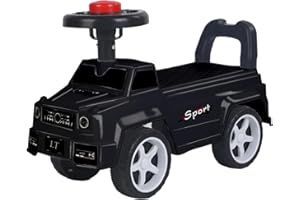 KEDIA Porteur Enfants Voiture, Jouets porteurs à Pousser pour Enfants,Trotteur Poussette Bébé - Little Porteur Auto - Fonction Trotteur - Volant Directionnel (A, Noir)