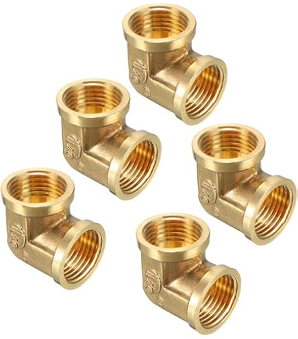TOP-VIGOR 2Pcs Brass Pipe Fitting 90 Degree Elbow 1/2 PT Male X 1