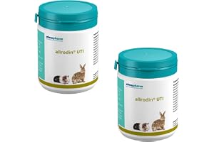 almapharm allrodin UTI | Dubbelpack | 2 x 100 tabletter | Kosttillskottsfoder för kaniner och marsvin