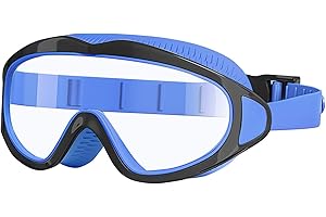 SWAUSWAUK Kids Swimming Goggles - Swimming Goggles Kids Boys Girls 4-12 Years, Large Lens Anti Fog Watertight Comfortable Swim Goggles for Kids Children