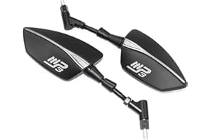 AZIKEN Rétroviseur de moto Pour PIAGGIO MP3 125 MP3 250 MP3 300 400 500 MP3 universel moto guidon pointe rétroviseurs latéraux réglable réflecteur (Color : Silver)