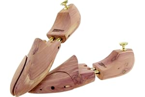 Sneakerprofi Embauchoirs en bois de cèdre véritable, pour hommes et femmes, avec double ressort, ajustement optimal et ventilation, 1 paire