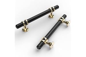 9BUILD 10 Pack 96mm Black Kitchen Cupboard Handles Kitchen Door Handles Drawer Handles Zinc Alloy Matte Black Kitchen Handles Wardrobe Handles Cabinet Handles Cupboard Door Handles