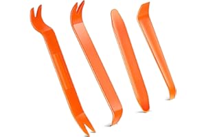 Lerkely 4 Pcs Outil Démontage Installation de Garnitures, Garniture Intérieure Voiture Installation Stéréo Outil Bordure Panneau de Porte Clip Retrait Kit Pry Outil Réparation Installer