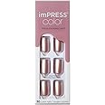 KISS imPRESS Color Press-On Manicure, Gel Nail Kit, PureFit Technology, Short Length, ââ‚¬Å“Paralyzed Pinkââ‚¬Â, Polish-Free Solid Color Mani, Includes Prep Pad, Mini File, Cuticle Stick, and 30 Fake Nails