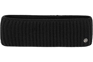 Lierys Ferri opaska na czoło dla kobiet/mężczyzn/dzieci (szerokość 8,5 cm) – Made in Germany – ocieplacze na uszy z dzianiny prążkowanej – nauszniki z podszewką z bawełny – 53-60 cm – jesień/zima,