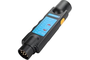 Qiping Testeur Feux Remorque 13 Broches, Tester Diagnostic câblage pour connecteur Prise remorque 13 pôle