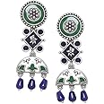 VOYLLA Mehrunisa Enamel and Beads Embellished Earrings For Womens