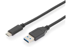 DIGITUS USB 3.2 Gen2 connection cable - 1.0 m - USB A (male) to USB C (male) - 10 Gbit/s - connection cable - black