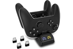 HEATFUN Switch 2 Controller Charger Dock – Fast Dual Charging Station for Nintendo Switch 2 / PS5 / Xbox Series X Controllers with LED Indicators & Type-C Adapter