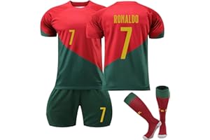 OverstepA Al NASSR Soccer Jersey, 2023 2024 Activewear Soccer Kit NO.7 Soccer Jersey for Children Home Away Sports Tracksuit Boys' Football Training Shirts Shorts Childrens Football Kit