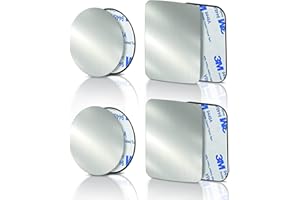 Cable Technologies 3M zestaw 4 płyt do telefonu komórkowego, metalowe cienkie płytki do magnetycznego uchwytu samochodowego, 2 okrągłe i 2 prostokątne