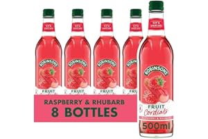 Robinsons Fruit Cordials Raspberry, Rhubarb and Orange Blossom, 500 ml (Pack of 8)