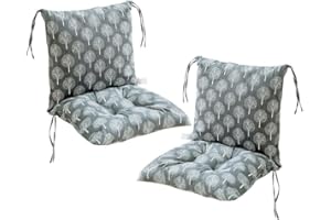 AZVFLY Coussin pour Chaise avec Dossier,Lot de 2 galettes de Chaise 40x80,Coussins de Chaise de Jardin,Confortable et coloré pour l'intérieur et l'extérieur