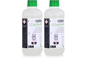 De'Longhi artwork SER3018 EcoDecalk Lot de 2 bouteilles d'anti-calcaire pour cafetière ou robots café toutes marques