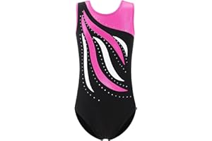 FINGER TEN Gymnastics Leotard Girls Short Sleeve Long Sleeve Children's Ballet Leotard Gymnastics Training Gymnastics Body Leotard Dance Dress Ballet Dress