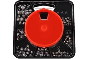 SANTUO 120g Fishing Weights Floats Split Shot Fishing Weights Non Toxic 7 Division No2, No4, No6, No8, BB, AAA, SSG Fishing Sinkers Dispenser Weights for Carp and Coarse Angling