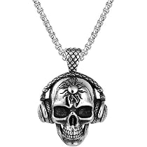 Collana Teschio Con Apribottiglie - Ciondolo Punk Rock In Acciaio Inox 56 Cm - Foto 8