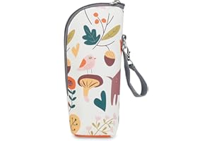 MOPZIJA Sac Isotherme Biberon, Sac Isolant pour Biberon de Lait, Baby Bottle Tote avec Fermeture Éclair, Convient pour Le Stockage du Lait Maternel, Les Biberons, Les Tasses Thermos,sac biberon