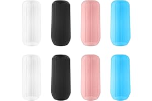 AKONE Reise Silikon Flaschenhüllen, Reisebehälter Auslaufsichere Elastische Hüllen, Wiederverwendbares Reisezubehör, Schutzhülle für Shampoo und Duschgelflaschen 8 Stück (A)