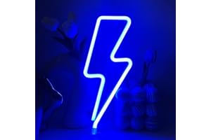 YUEYYNS Fulmine Insegne al Neon,LED Fulmine Neon USB o Alimentato a Batteria Fulmine Neon Sign LED Fulmine Neon Signs Adatto Per la Decorazione Festiva Del Bar Per Feste in Camera