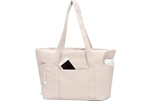 CTWWFS Tote Bag for Women, Travel Essentials Large Tote Bag with Zipper, Top Handle Handbag for Travel, Work
