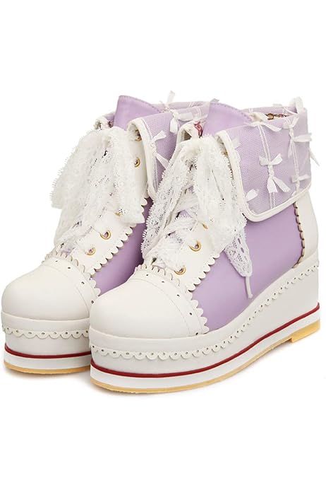 HILIB Women's Cute Lolita Boots Cosplay 