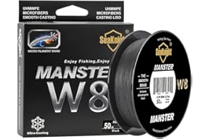 Seaknight Trenzado de Pescar W8/S9 Trenzado de 8/9 Hilos 300m/500m Hilo Trenzado de multifilamentos para Pesca en mar, 15-100LB